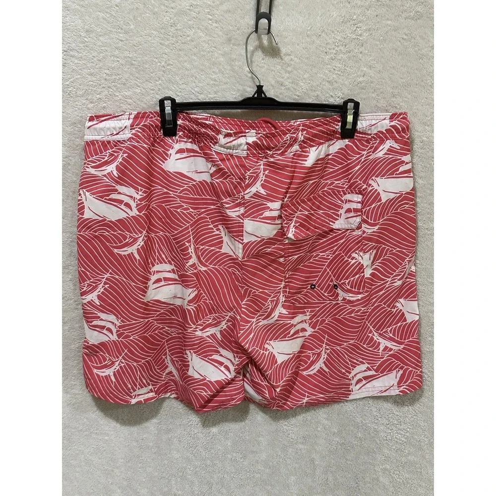 Vineyard Vines Swim Trunks‎ Shorts Mens XL Mesh Lined Sail Boats Pockets Pink